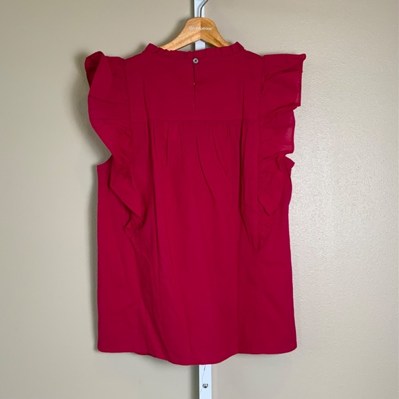 LOFT Pintucked Ruffle Shell - Picture 11 of 16